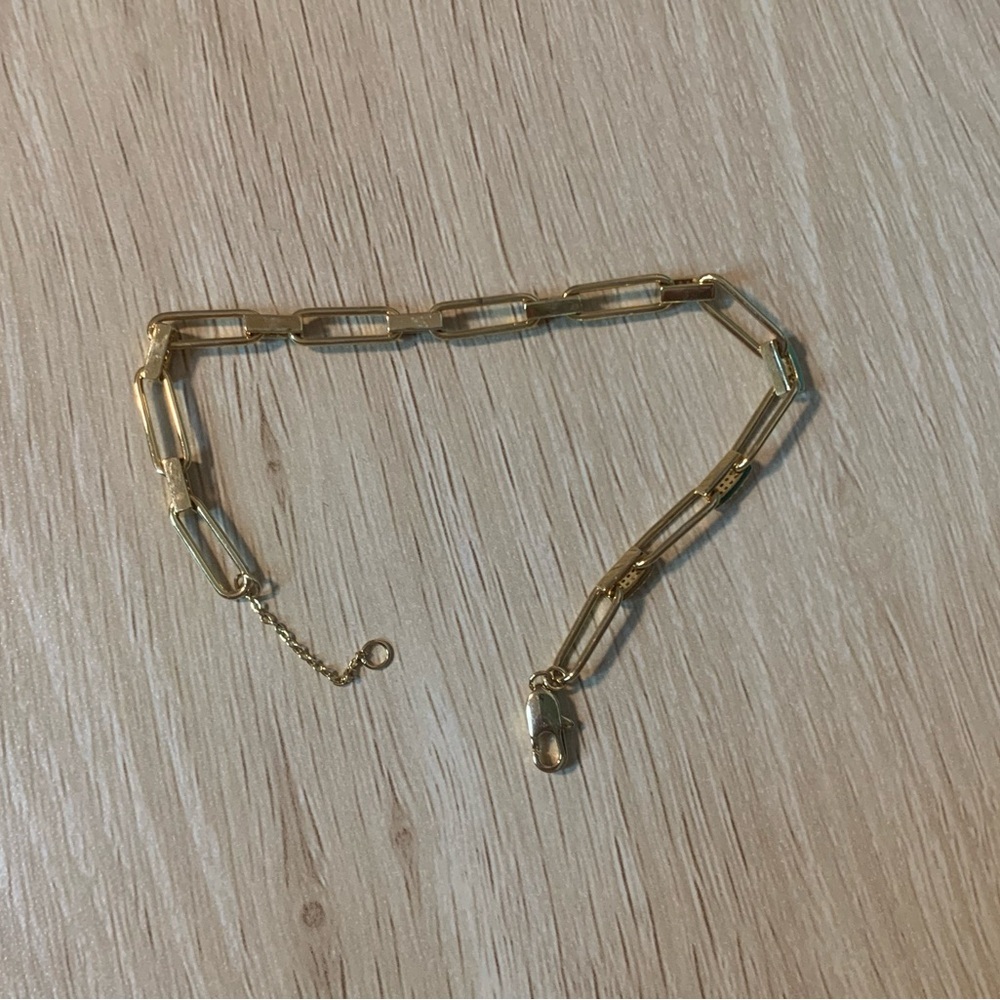 PRELOVED GOLD TONED PAPER CHAIN LINK BRACELET